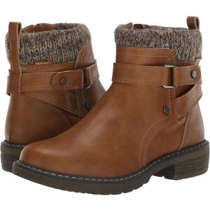 NWT Muk Luks Women’s Garland Gina Knit Cuff Ankle Boots 6.5W - wide size